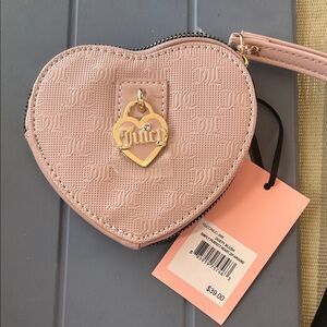 Juicy Couture Blush Heart Wristlet NWT